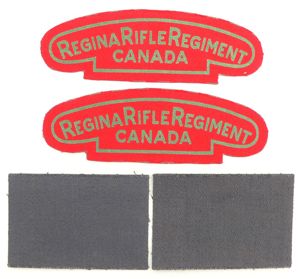 Set of Canadian 'Regina Rifle Regiment' Titles