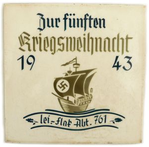 Luftwaffe FLAK Ceramic Tile 1943