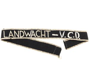 Dutch NSB-related 'Landwacht-VCD' Cufftitle