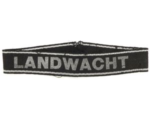 Dutch NSB-related 'Landwacht' Cufftitle