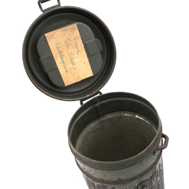 Named Luftwaffe Gasmask Canister from 'Woensdrecht' — image 6