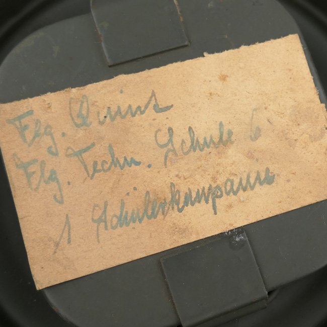 Named Luftwaffe Gasmask Canister from 'Woensdrecht' — image 7