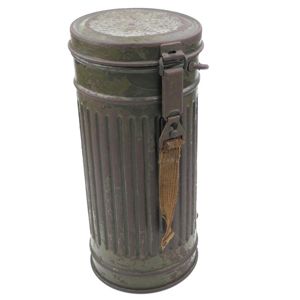Named Luftwaffe Gasmask Canister from 'Woensdrecht'