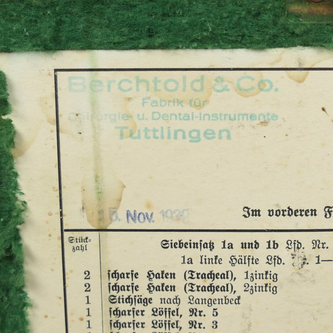 Wehrmacht Medical 'Hauptbesteck 1939' Box — image 7