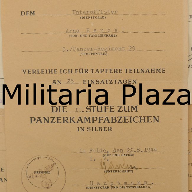 Impressive WH (Heer) 'Kurland' Award Document Grouping for 50 Panzer Assaults — image 10