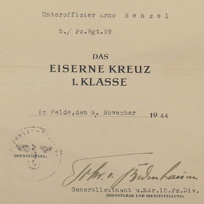 Impressive WH (Heer) 'Kurland' Award Document Grouping for 50 Panzer Assaults — image 12