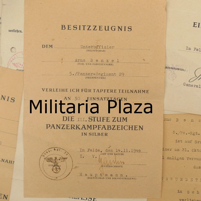 Impressive WH (Heer) 'Kurland' Award Document Grouping for 50 Panzer Assaults — image 13