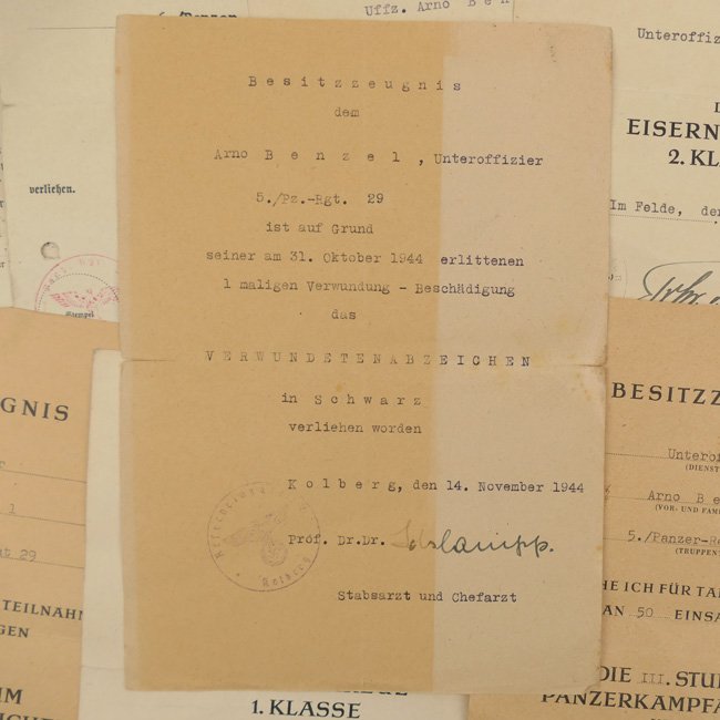 Impressive WH (Heer) 'Kurland' Award Document Grouping for 50 Panzer Assaults — image 15