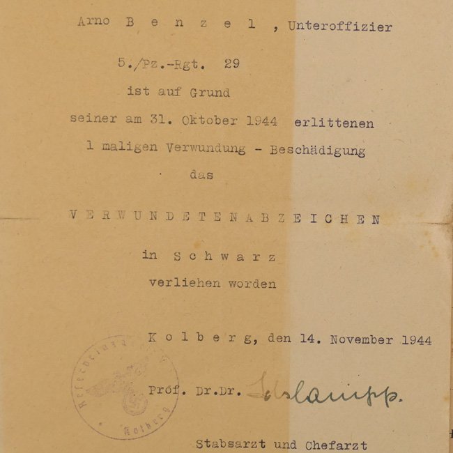 Impressive WH (Heer) 'Kurland' Award Document Grouping for 50 Panzer Assaults — image 16