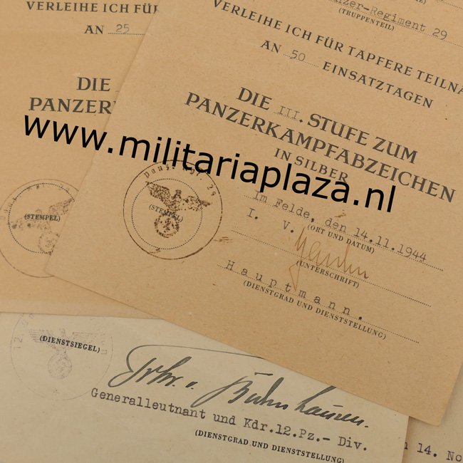 Impressive WH (Heer) 'Kurland' Award Document Grouping for 50 Panzer Assaults — image 17