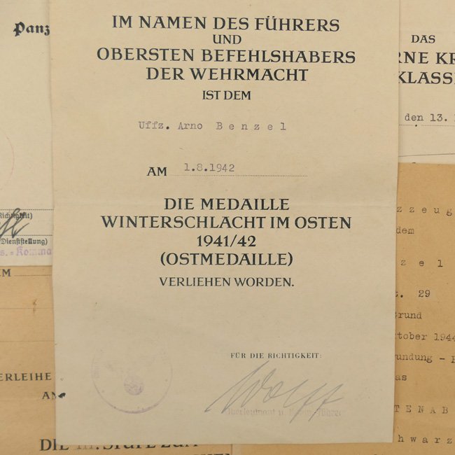 Impressive WH (Heer) 'Kurland' Award Document Grouping for 50 Panzer Assaults — image 5