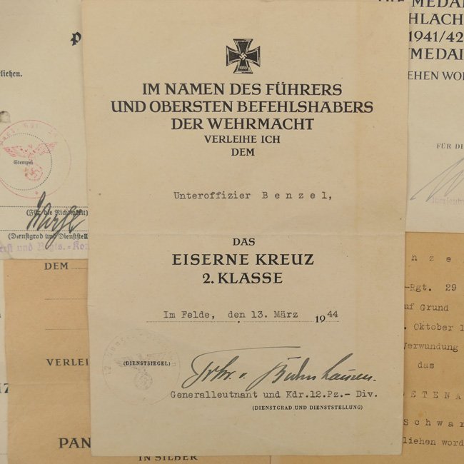 Impressive WH (Heer) 'Kurland' Award Document Grouping for 50 Panzer Assaults — image 7