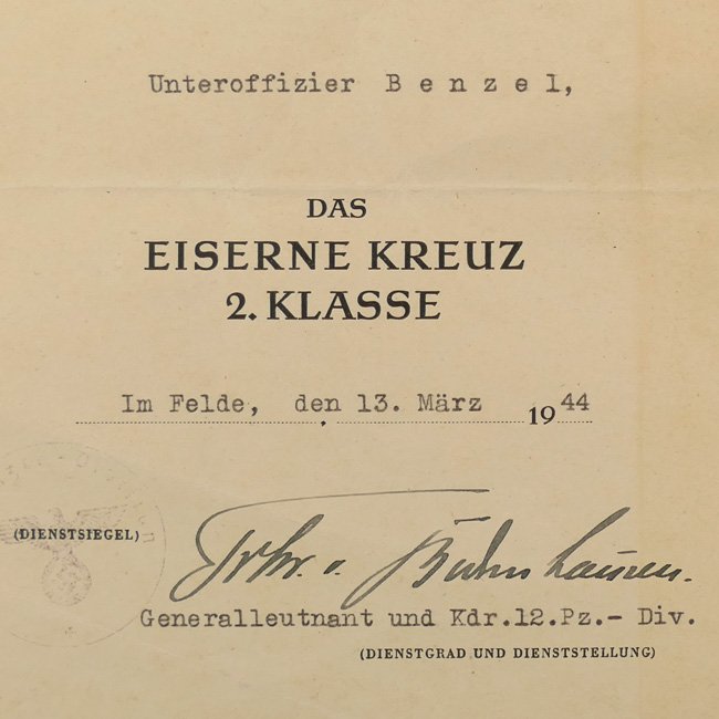 Impressive WH (Heer) 'Kurland' Award Document Grouping for 50 Panzer Assaults — image 8