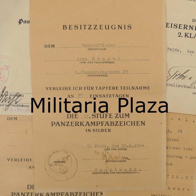 Impressive WH (Heer) 'Kurland' Award Document Grouping for 50 Panzer Assaults — image 9
