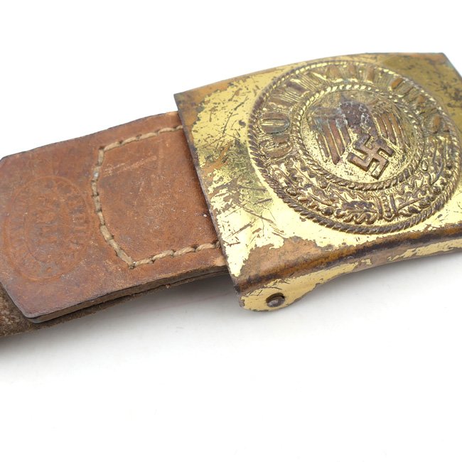 Kriegsmarine Belt Buckle on leather tab 'CTD 1941' — image 2