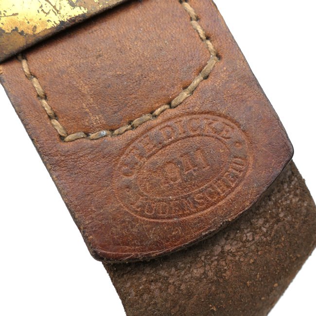 Kriegsmarine Belt Buckle on leather tab 'CTD 1941' — image 4