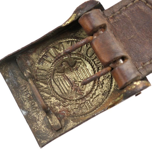 Kriegsmarine Belt Buckle on leather tab 'CTD 1941' — image 6