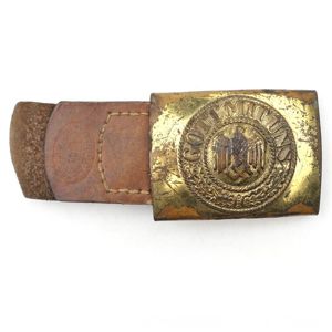 Kriegsmarine Belt Buckle on leather tab 'CTD 1941'