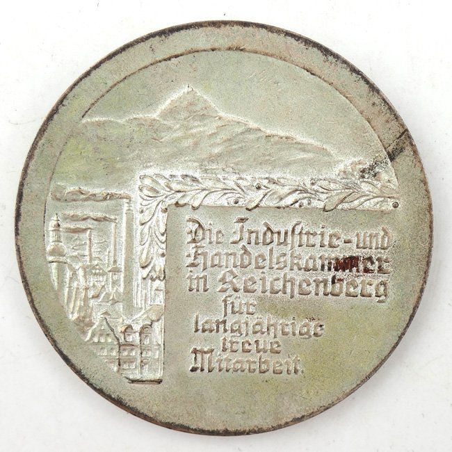 German Loyal Service Plaque 'Reichenberg' — image 3