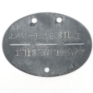 Waffen-SS ID-disc 'ᛋᛋ-T.J.E. BTL.I'