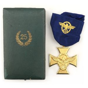 Cased Police 25 Years Long Service Award