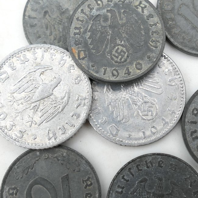 German 10 & 50 Reichspfennig Coins — image 2