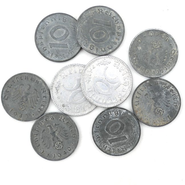 German 10 & 50 Reichspfennig Coins — image 3