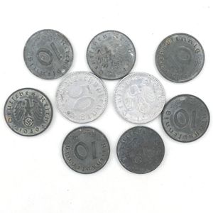 German 10 & 50 Reichspfennig Coins