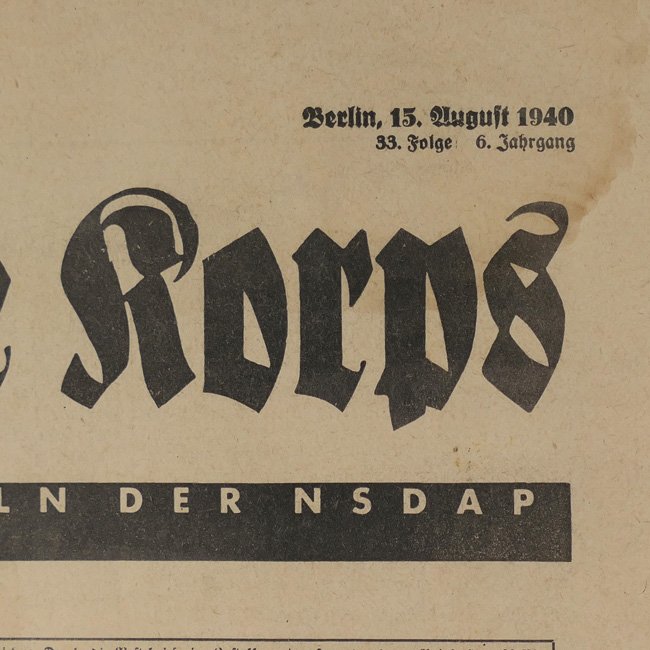 'Das Schwarze Korps' Newspaper 15 August 1940 — image 3