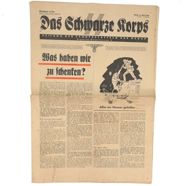 'Das Schwarze Korps' Newspaper 18 April 1940 — image 2