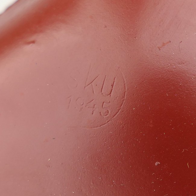 Late War Red Painted Steel M31 Canteen 1945 — image 3