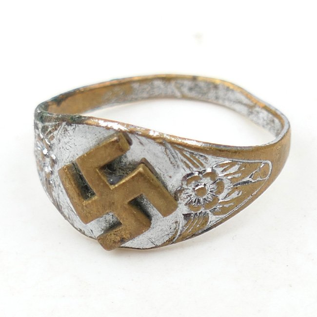 German Patriotic Swastika Ring — image 2