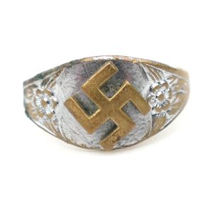 German Patriotic Swastika Ring