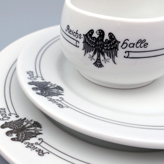 'Reichshalle' Coffee Cup, Saucer & Plate — image 2