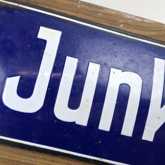 'Junkersstraße' Enamel Street Sign from Dessau — image 4