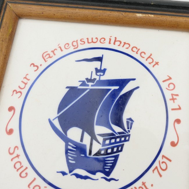 Luftwaffe 'Flak-Abteilung 761' Ceramic Tile 1941 — image 2