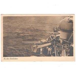 'An den Geschützen' Marine Postcard