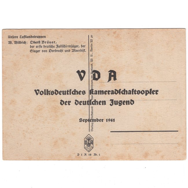 Willrich Postcard - 'Oberst Bräuer' — image 2