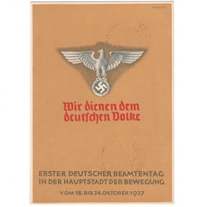 'Erster Deutscher Beamtentag' Yellow Postcard