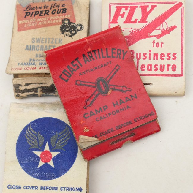 Lot of 4 empty WW2 period US Match Books — image 2