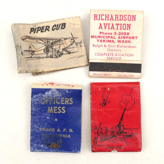 Lot of 4 empty WW2 period US Match Books — image 3