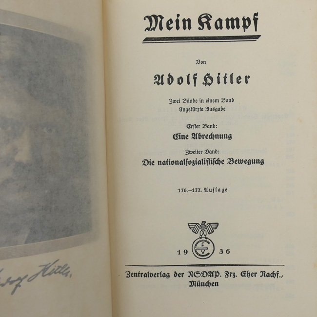 Adolf Hitler's 'Mein Kampf' 1933 'Strasbourg' — image 4