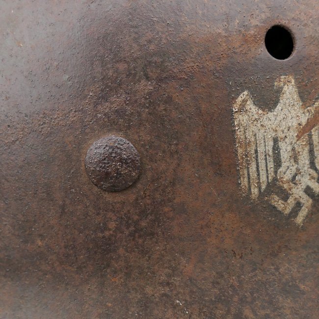 WH (Heer) SD reissued M18 Ear-Cut-Out Helmet — image 4