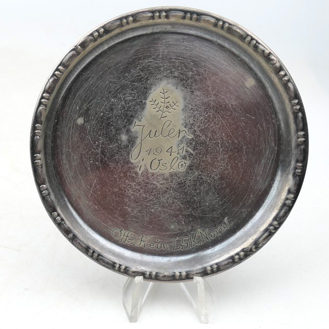 Silvered Coaster Christmas Norway 1941 — image 2