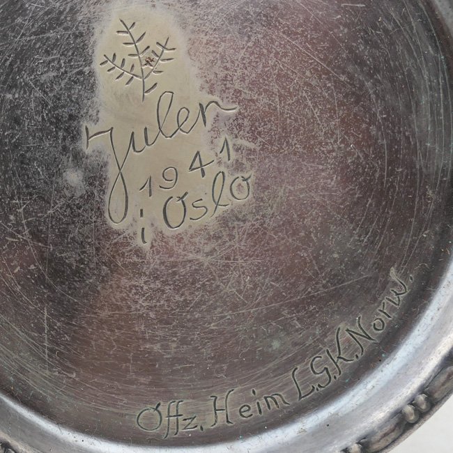 Silvered Coaster Christmas Norway 1941 — image 3