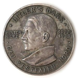 WHW 'Hitler's Dank - Gau Westfalen-Nord' Badge