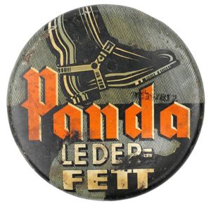 German 'Panda' Leather Grease Tin