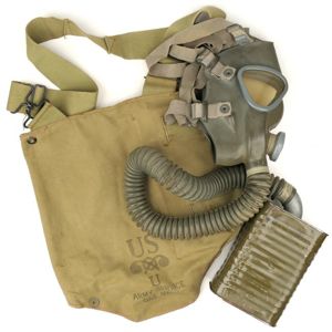 US Army Service Gas Mask with Carrying Bag