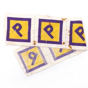 Strip of 5 Polish Forced Worker's Patches