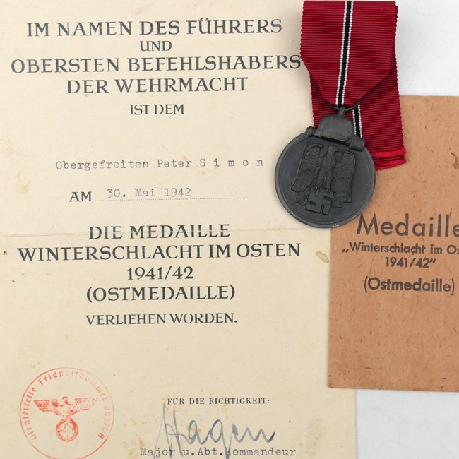 'Ostmedaille' & Award Document — image 2